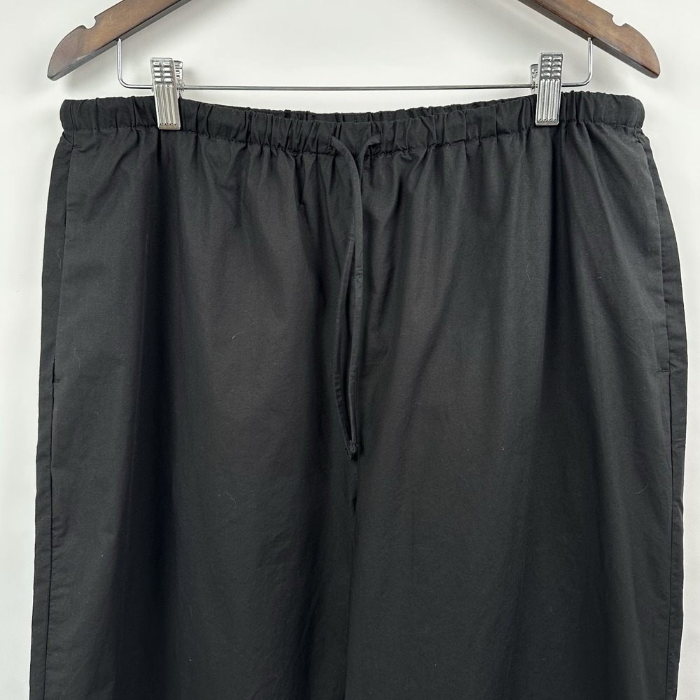Banana Republic Cotton Poplin Pull-On Pants Large Black High Rise NWT Pockets - Picture 7 of 14
